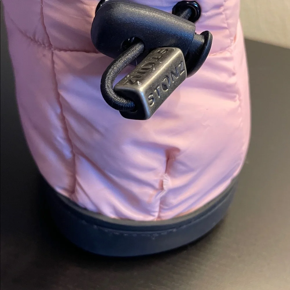 Stonz Pink Snow Toddler Booties with Black Fleece Inserts size 12 - 24 months